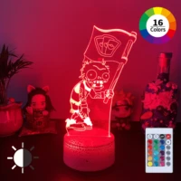 multi mode base glow cartoon zombie cute gift lamp 3d led night lights with remote control for children kids bedroom