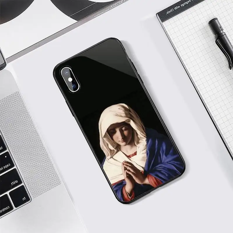 

Famous painting Adorable Phone Case Tempered glass For iphone 5C 6 6S 7 8 plus X XS XR 11 PRO MAX