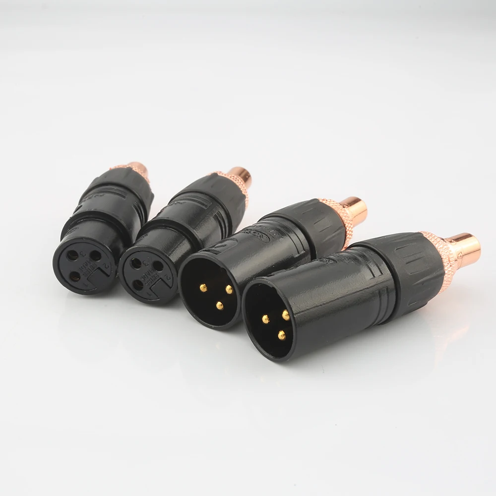 Золотистый сбалансированный Переходник Neutrik XLR папа мама|socket adapter|plug socket adapterplug