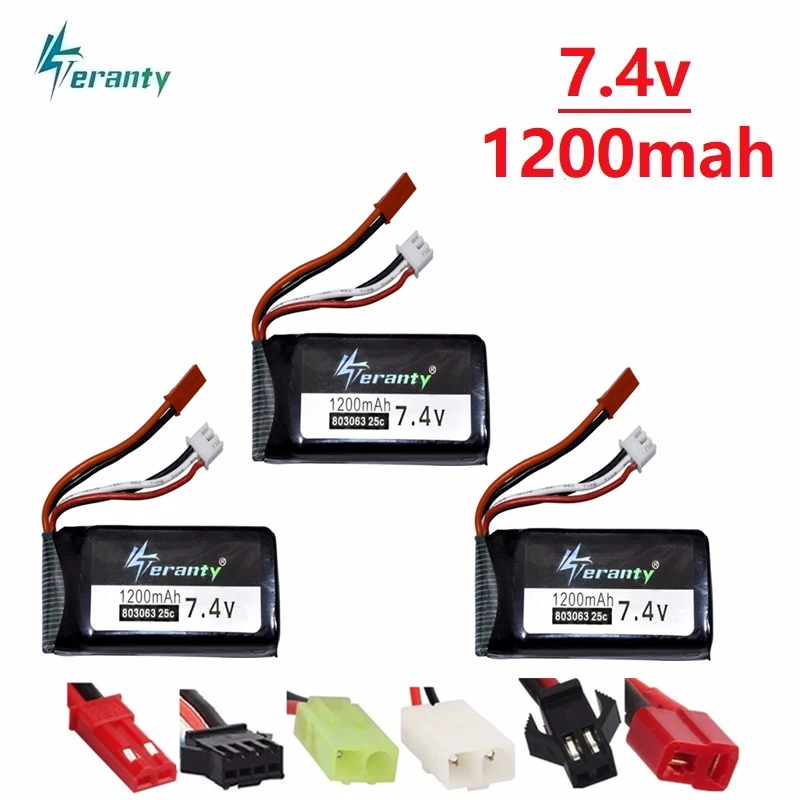 

Аккумулятор Lipo 7,4 в 1200 мАч для Yizhan X6 MJX X101 Wltoys V353 V353B V666 V262 A949 A969 A979 K929 V912 V915