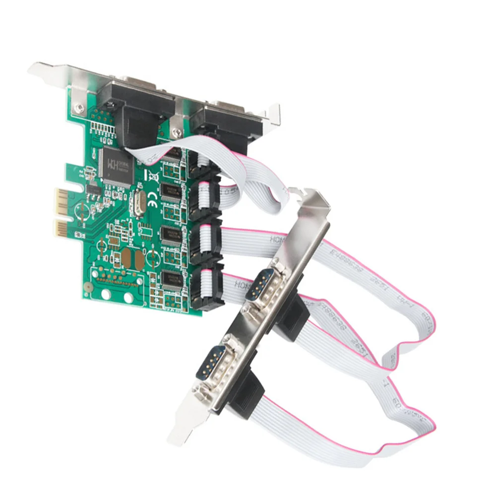

Serial Port &Parallel PCI Express to 4-port RS232 Serial Card Riser Card PCI-E Express Card Converter Adapter