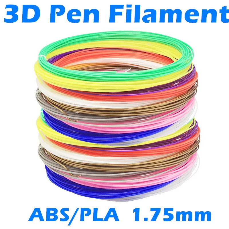

3D Printing Material 5m x 20 colors 3D Pen Filament PLA 1.75mm Plastic Refill For 3D Impresora Drawing Printer Pen Pencil
