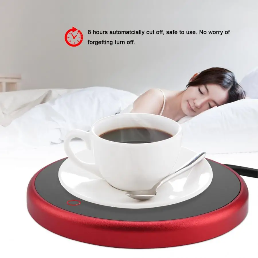 

Hot 15W Electric Powered Cup Warmer Heater Pad 220V Hot Plate Coffee Tea Milk Mug Plug White Household Office