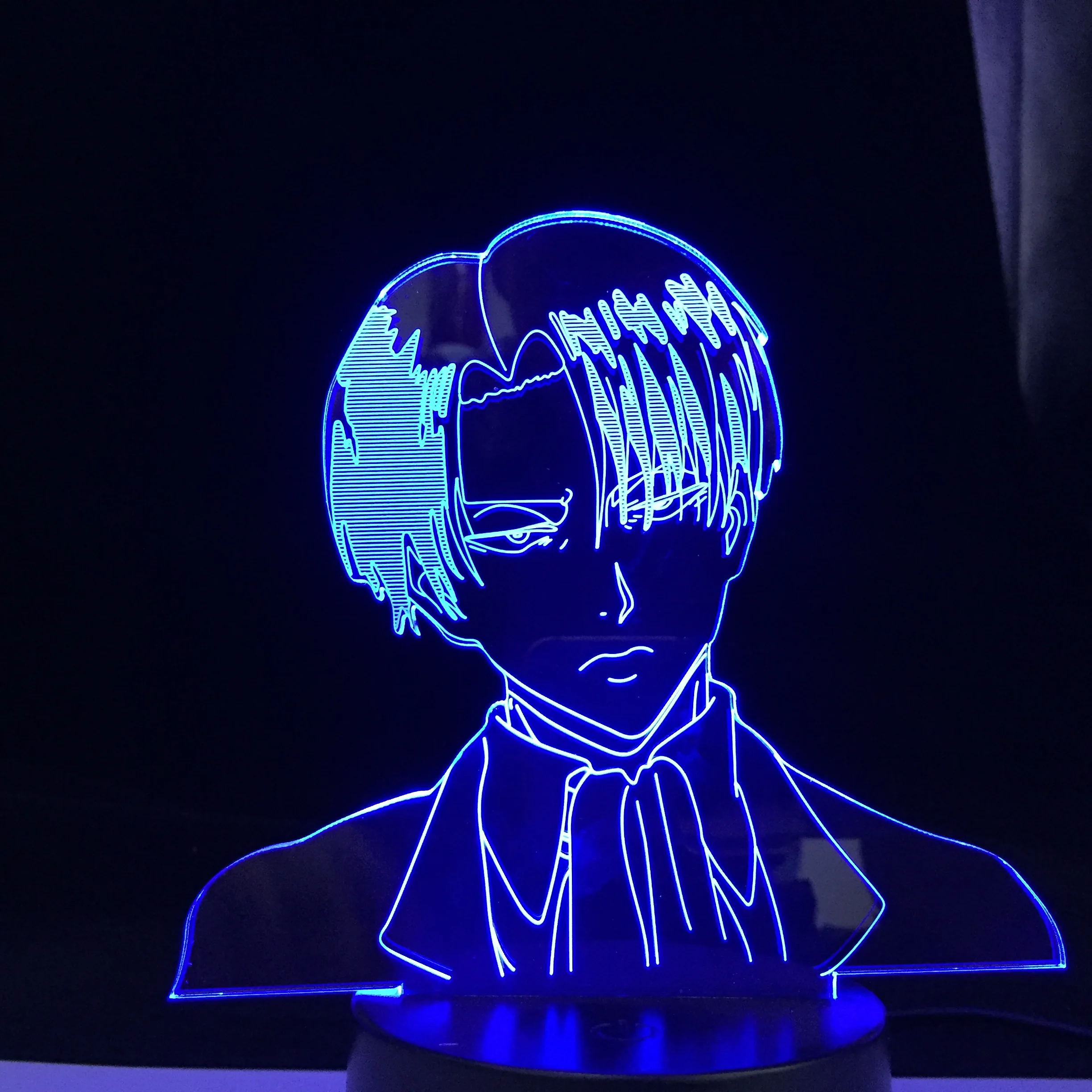 

Acrylic 3d Lamp Levi Ackerman Attack on Titan for Home Room Decor Light Child Gift Levi Ackerman LED Night Light Anime