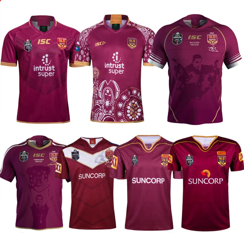 

New QLD MAROONS 2019 Home Training SLATER rugby Jerseys SMITH nrl Rugby League Jerseys 2020 Indigenous rugby shirt Australia Ret