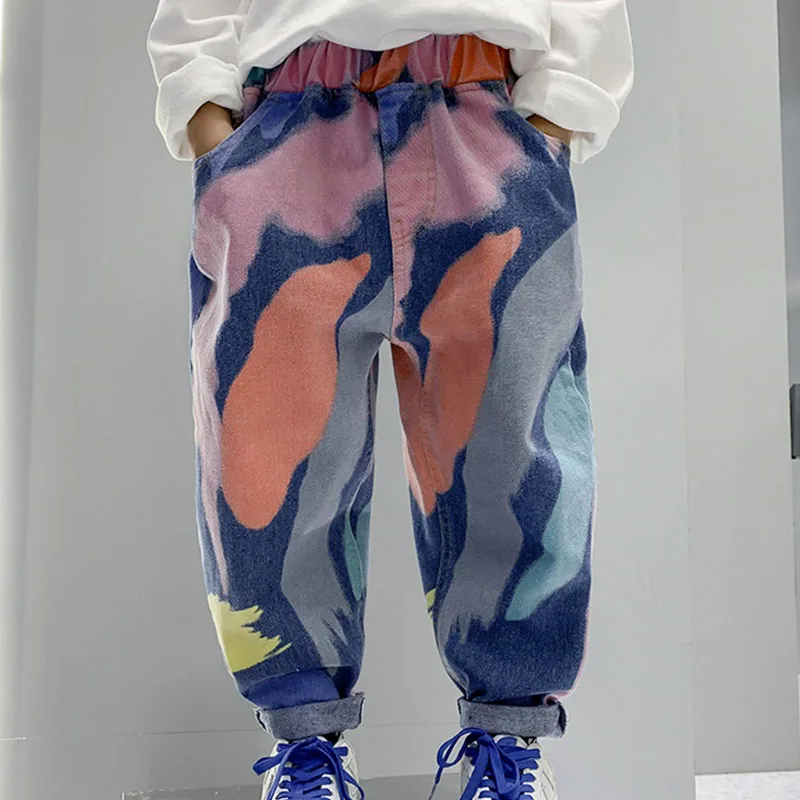 

2022 New Spring Kid Pants For Boys Printing Teenagers Long Trousers Autumn School Pants Casual Kids Clothes Teen Boy Sweatpants