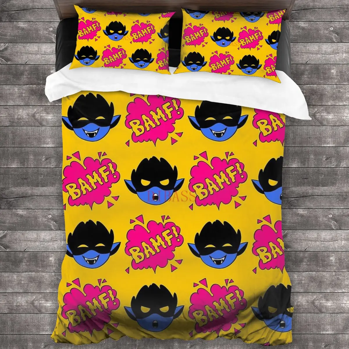 

BAMFS Pattern 100%Pure Cotton Comforter Set with 2 Pillowcase,Soft Microfiber Duvet Cover Set, Bedding Sets Bed Set