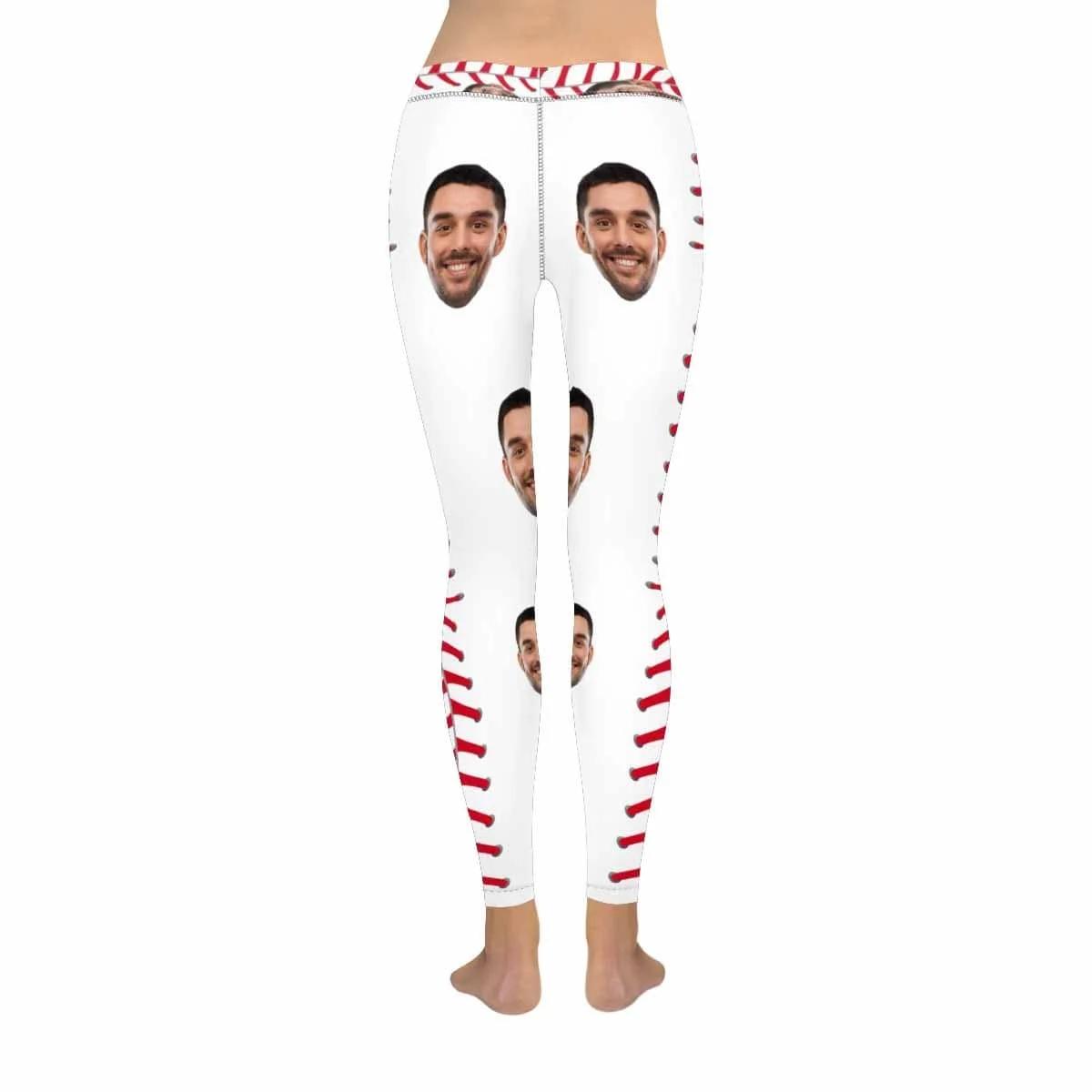 

Custom Boyfriend Face Red Baseball All-Over Low Rise Leggings