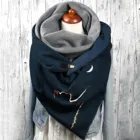 Модные женские шарфы 2021, теплые зимние мягкие шарфы на пуговицах с принтом, повседневные теплые шарфы, шали, женский платок, новинка 2021