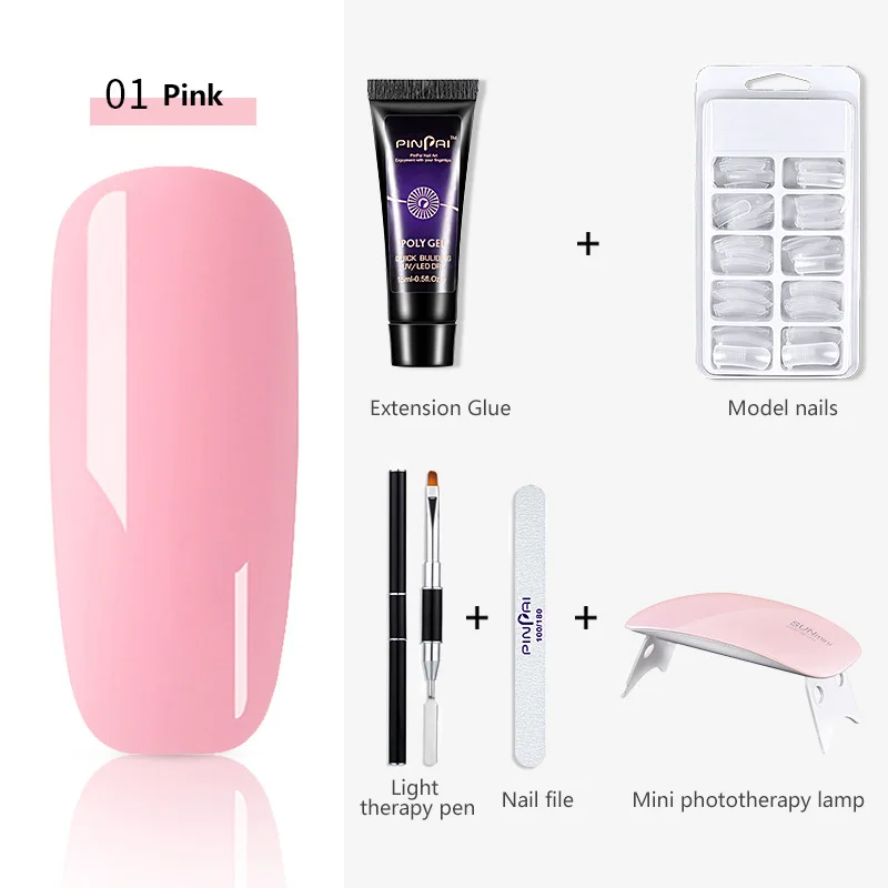 Набор гелей для ногтей набор гель наращивания 15 мл Быстросохнущий лак