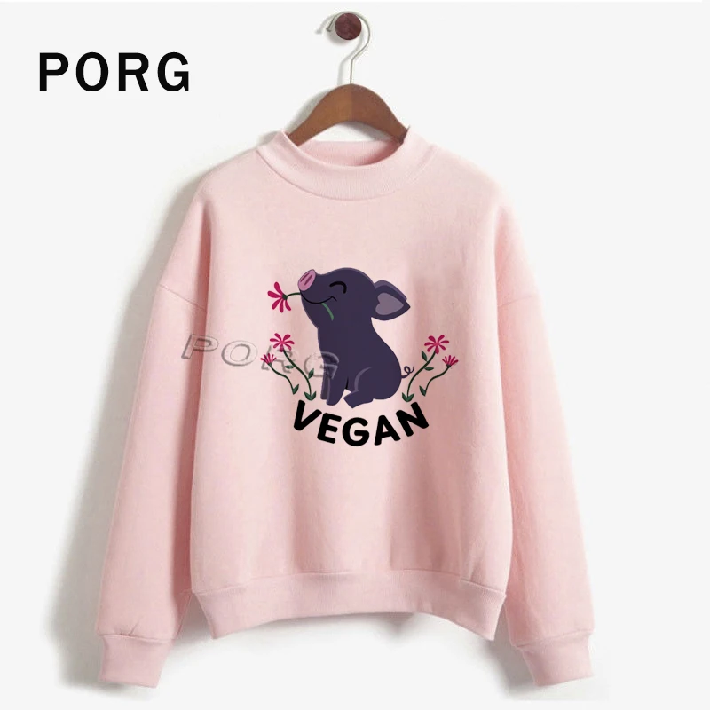 Vegan Harajuku Kawaii Милая Женская толстовка с принтом мультфильм Готический эстетический Графический женское Худи оверсайз Moletom Feminino