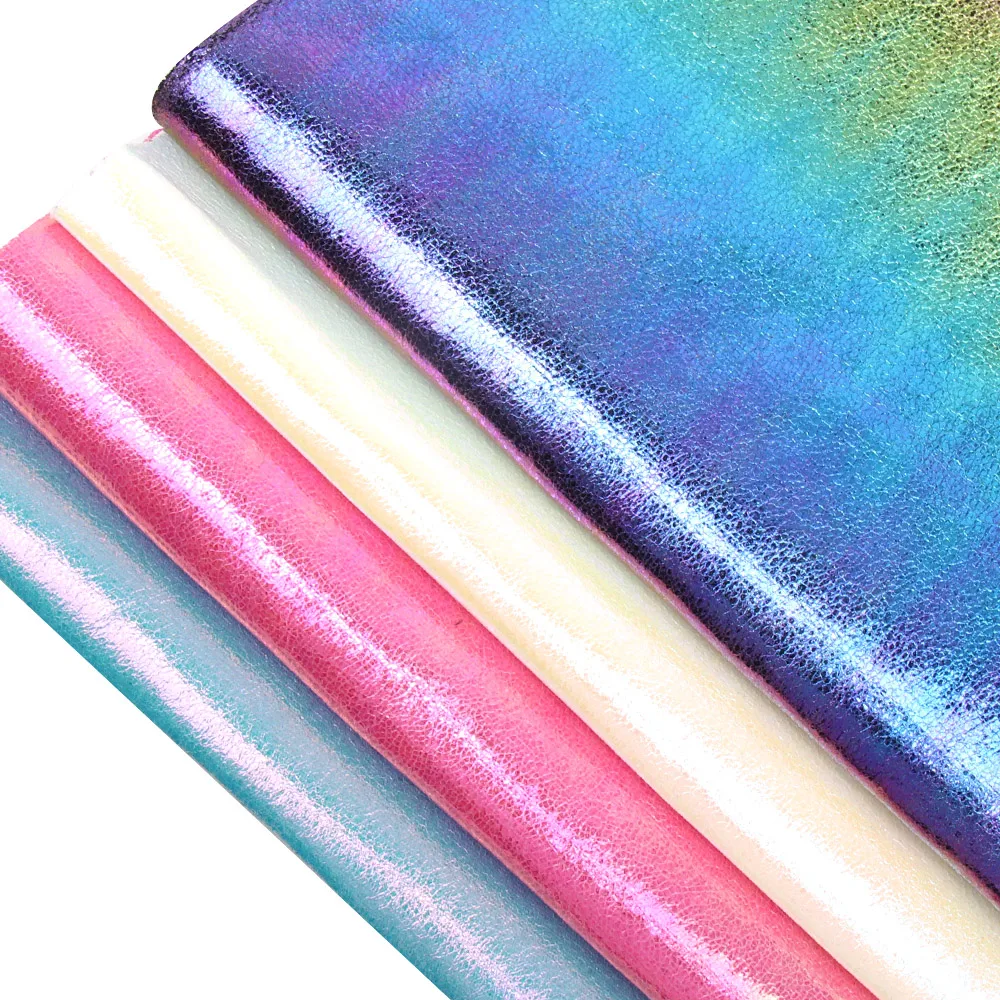 4 шт./компл. A4 лазерные кожаные листы Rainbow Burst металлическая искусственная кожа с