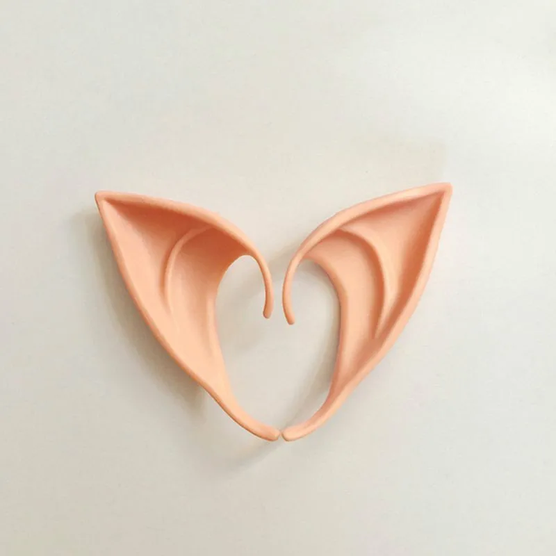 

1 Pair Halloween Party Elven Elf Ears Pointed Anime Fairy Cospaly Costumes Vampire Soft Christmas Party Mask