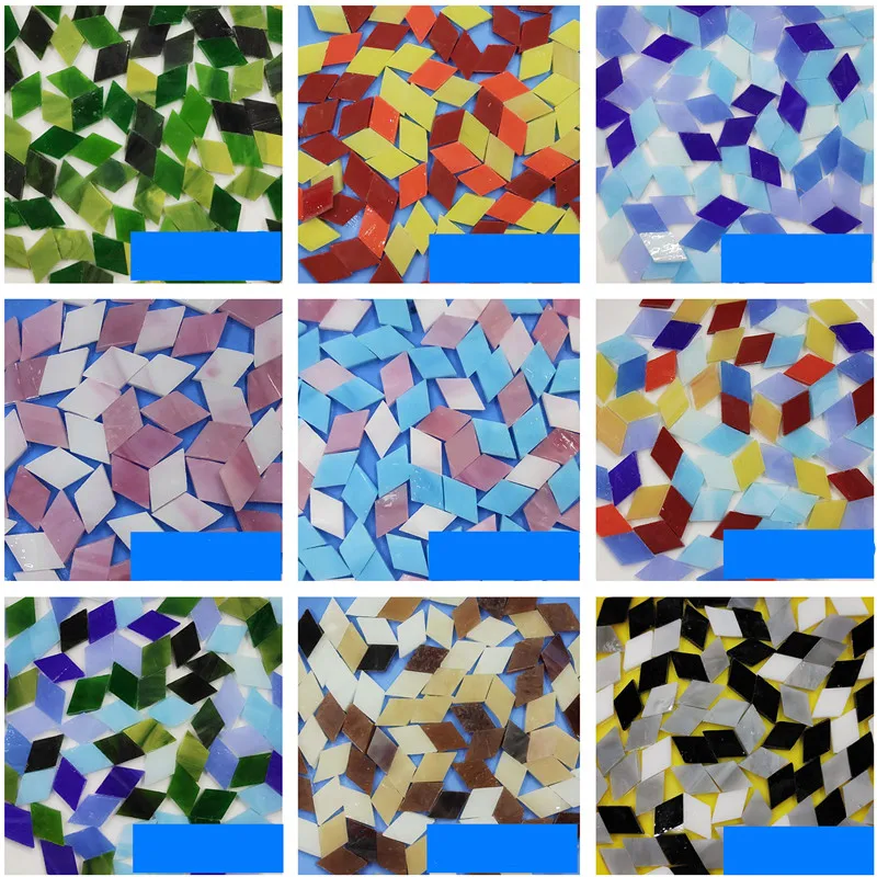 50g/bag Diamond Shape Stained Glass Mosaic Tiles Bulk for DIY Art Crafts Home Wall Decoration Clear Pieces Making | Дом и сад