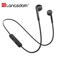 langsdom bl6 wireless earphone for phone waterproof sport auriculare headset bluetooth compatible headphone with microphone