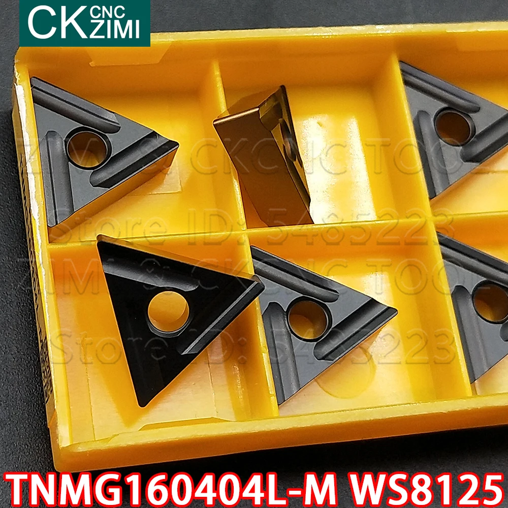 10 шт. TNMG160404L-M WS8125 HS8125 Высокое качество твердосплавные вставки токарный