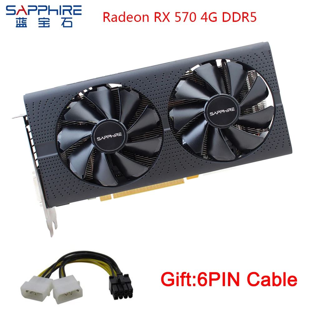 Видеокарты SAPPHIRE AMD Radeon RX 570 игровой ПК 4 Гб 256 бит GDDR5 видеокарта PCI Express 3 0 для
