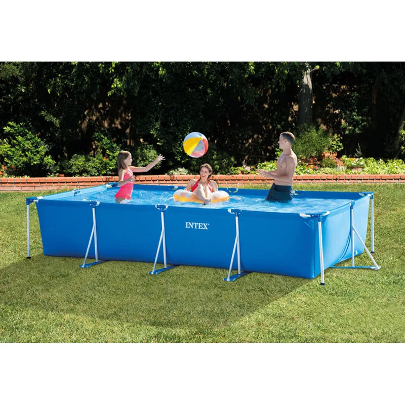 INTEX 28273 прямоугольный 450 × 220 × 84 см уплотненный Большой кронштейн Детский семейный надувной бассейн