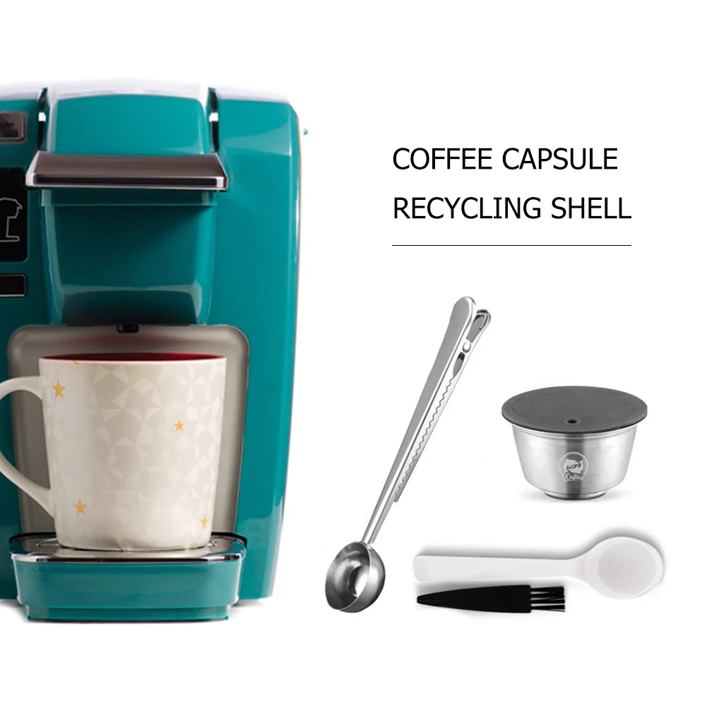 

Refillable Coffee Maker Capsule Spoon with Clips Espresso Cup for Nespresso DOLCE Lumio Reusable Filter Coffee Pods