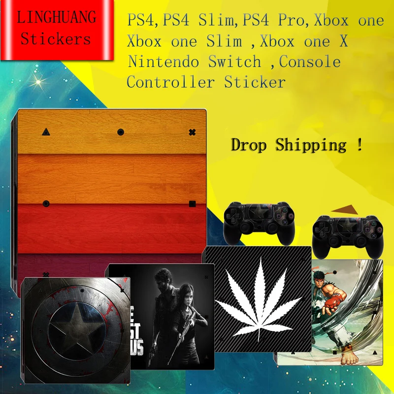 Виниловые наклейки для PS4/PS4 Slim/PS4 Pro/X box one/One Slim/One X/Switch консоли и