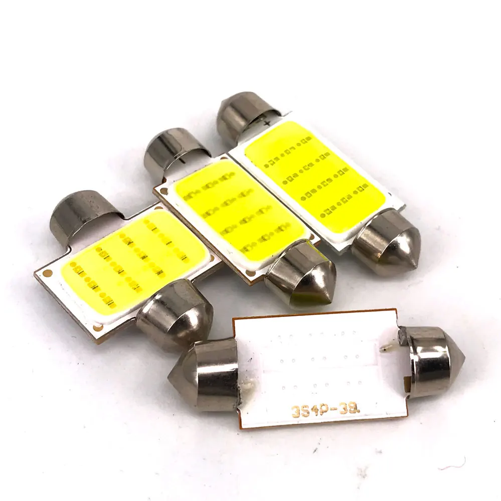 1X dome 31 мм 36 39 42 C5W Автомобильный светодиодный фестон светильник COB 12 chip Auto супер
