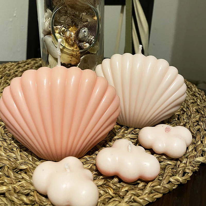 

DIY Clouds Shaped Candle Silicone Molds Conch Shell Soap Soy Wax Making Mould for Aromatherapy Candle Mold Home Crafts Decor