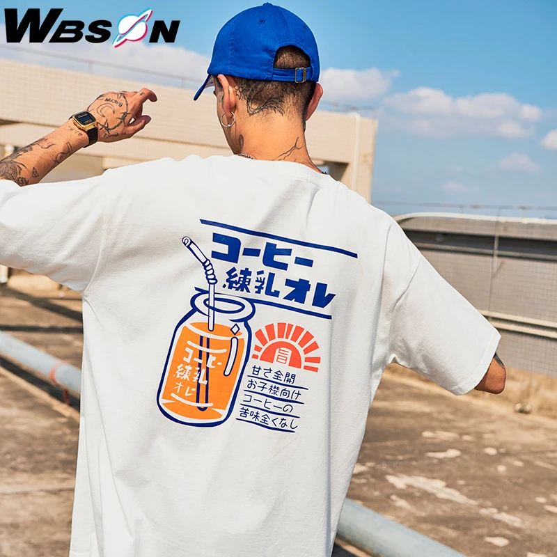 Мужская футболка с короткими рукавами Wbson хлопковая Футболка забавным принтом в