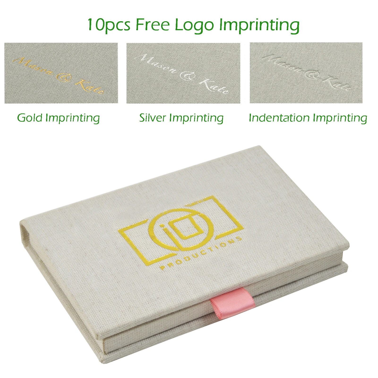 Embalaje de caja USB personalizado, funda de lino con logotipo personalizado hecho a mano, embalaje de unidad Flash, embalaje para fotograf&iacute;a de boda-2