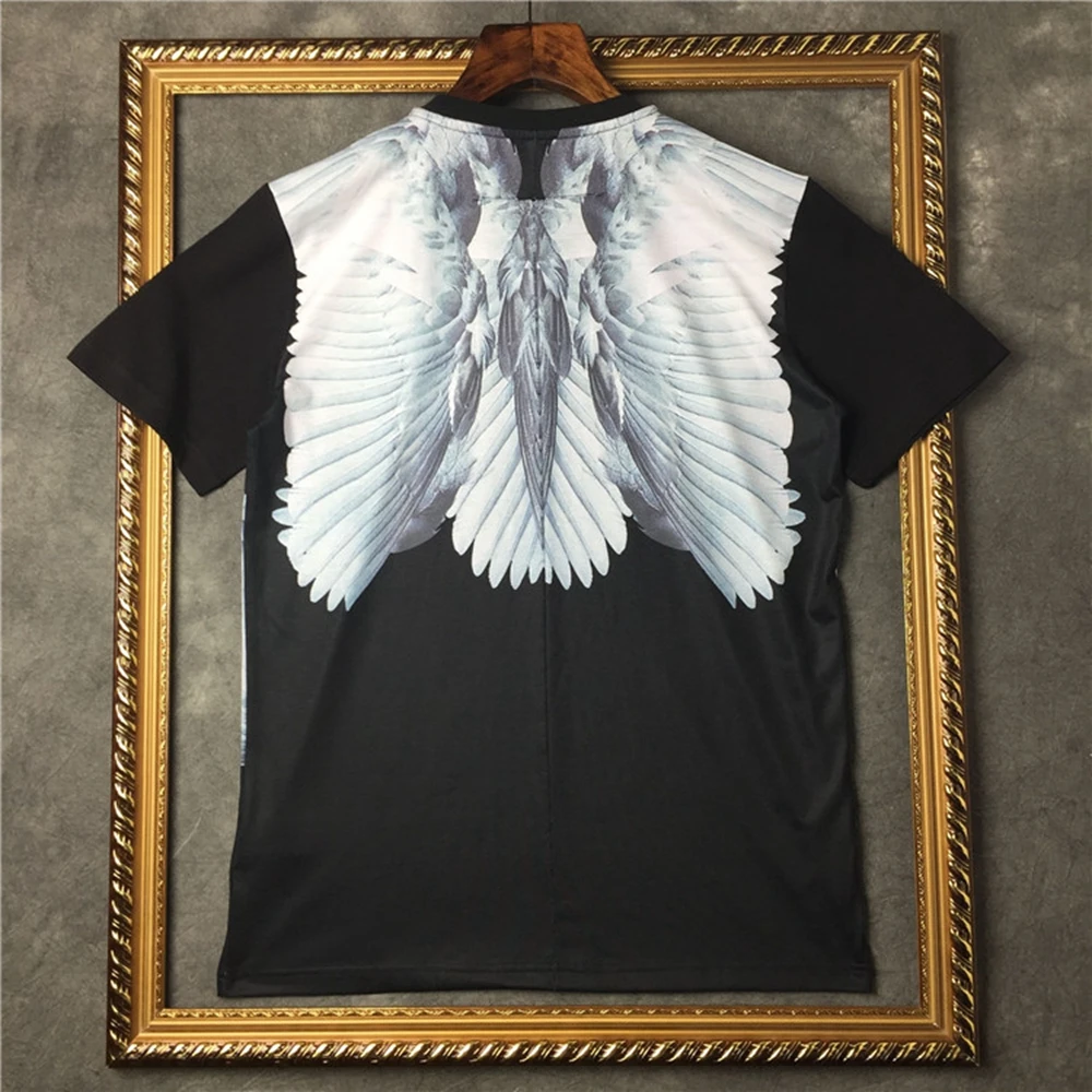 Мужская футболка marcelo barrett с принтом крыла и коротким рукавом стиль футболки |