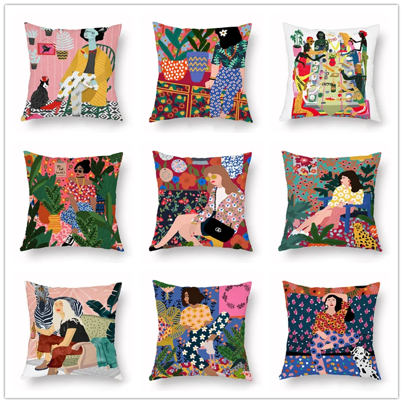 45x45 см модная Скандинавская наволочка для подушки украшение дома полиэстер диван