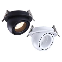 indoor led cob ceiling light fixture recessed lamp rotatable pan and tilt hotel