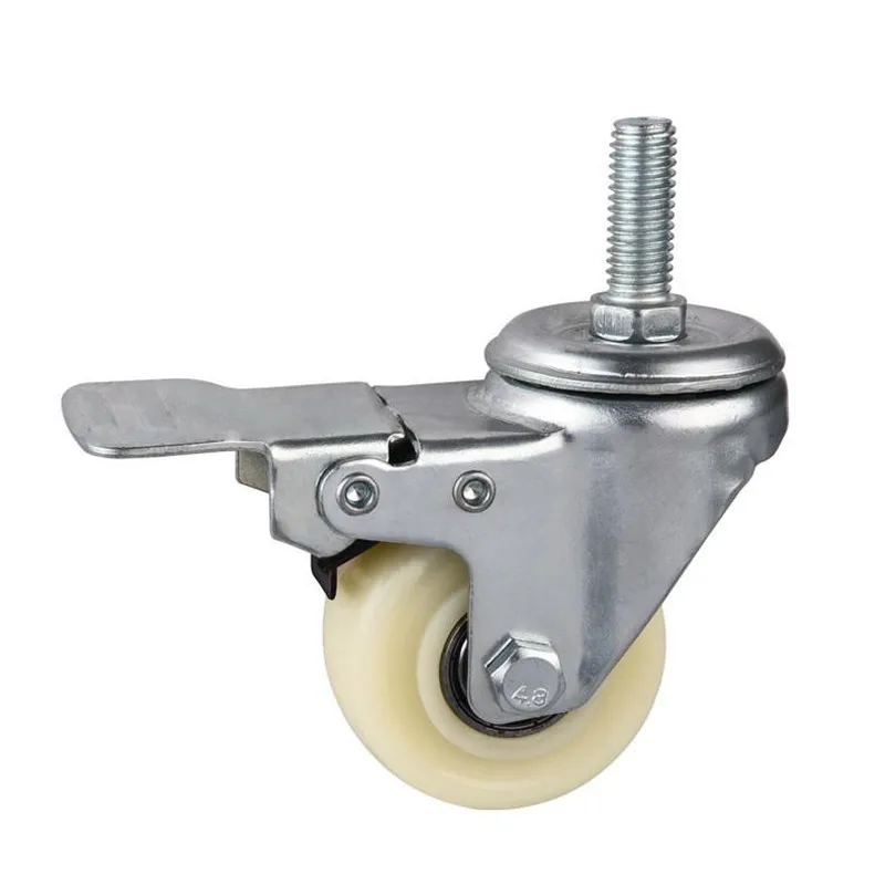 

1 Pc Casters 3-inch Screw With Brake Caster Diameter 7.5cm Nylon Shelf Manufacturer
