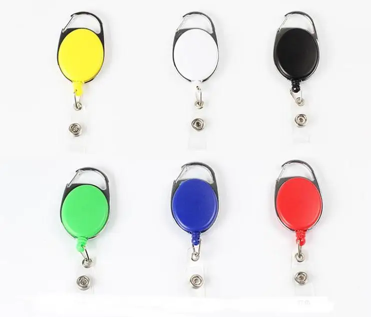 Конфетный цвет 200 шт. выдвижное кольцо для ключей цепь катушка ID шнур имя этикетка