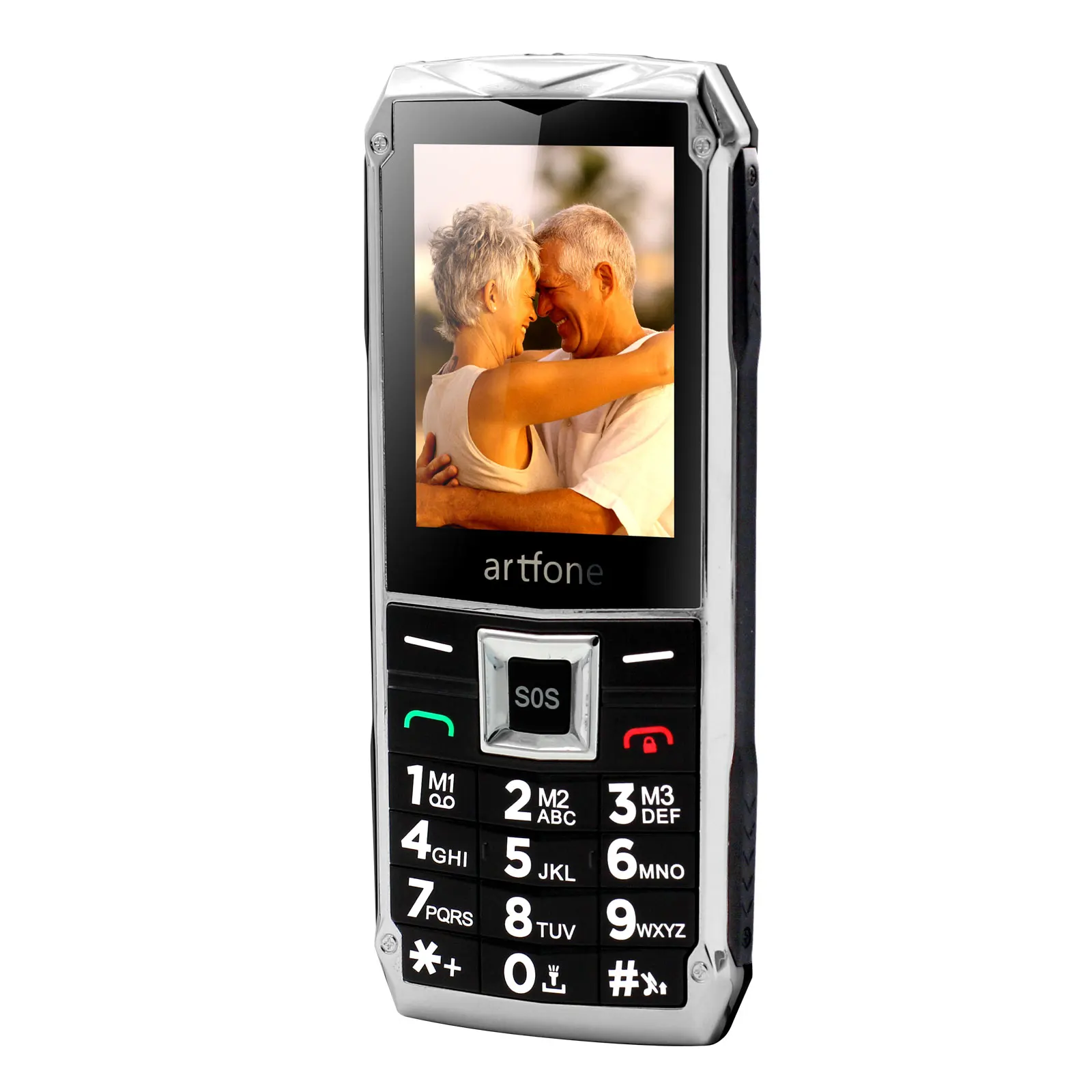 2,4 дюймовый цветной экран, большая кнопка для пожилых людей, Artfone Dual SIM, двойной режим ожидания, разблокированный GSM, SOS от AliExpress RU&CIS NEW