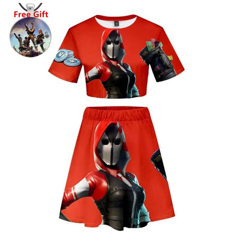 Игра битва Royale Lil whip футболки Drees The Ace Косплей Костюм 3D принт короткая юбка костюм