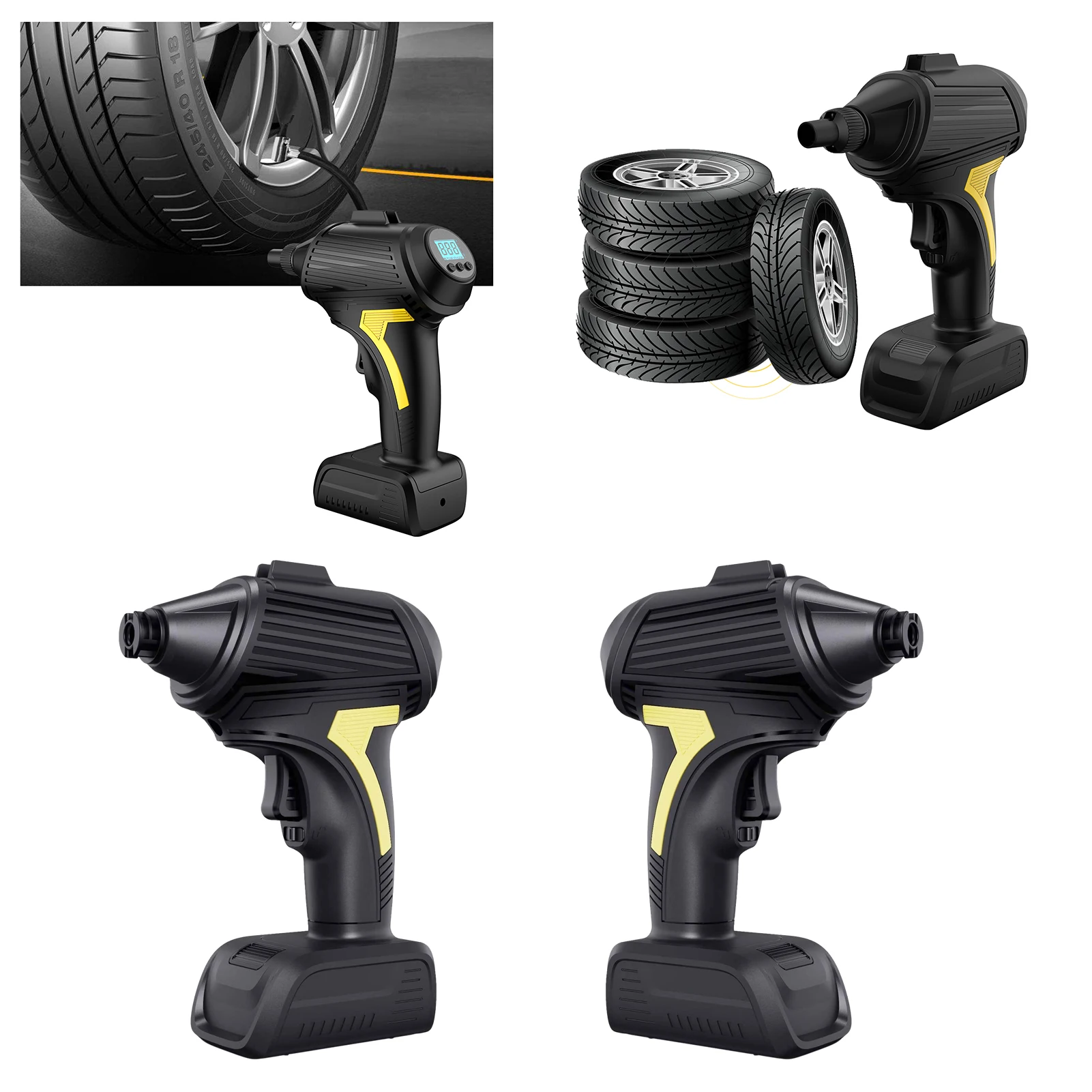 Precio Compresor De Aire Inteligente Portátil, Bomba De Inflado De Neumáticos Inalámbrica Con Manómetro Digital, Para Coche, Motocicleta Y Bicicleta, 150PSI