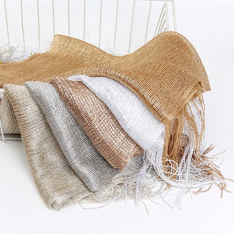 Popular Accessories Gold and Silver Scarf Neck Mesh Metal Ring Lace Head Islam Headscarf Dropshipping |