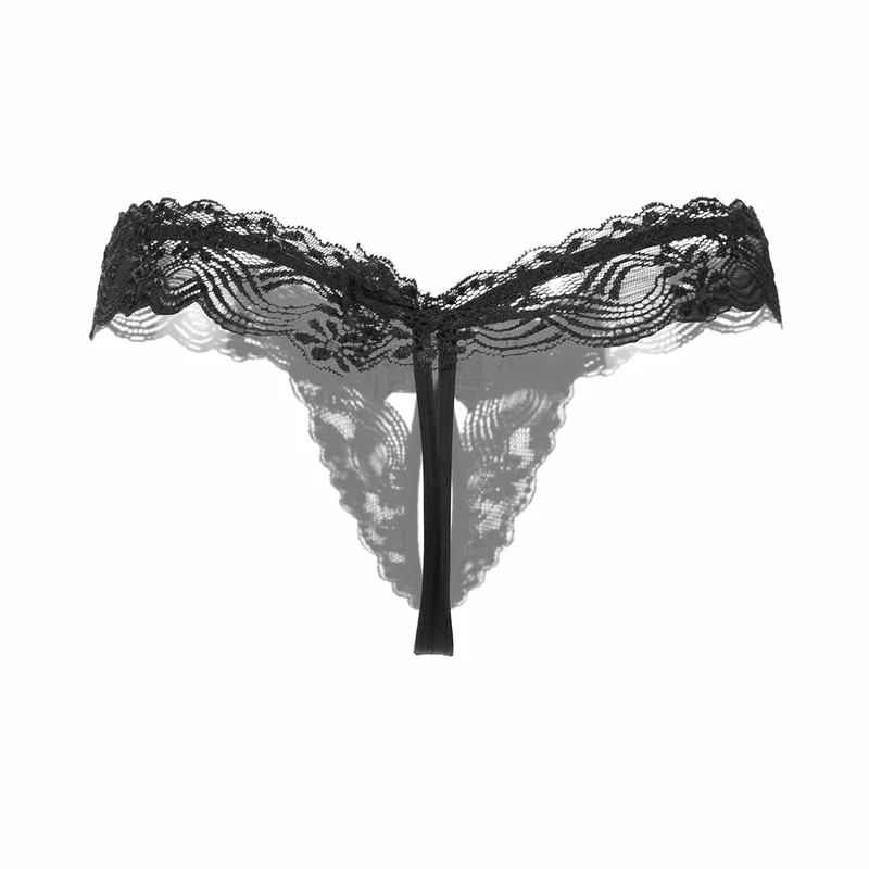 Сексуальные женские стринги кружевные прозрачные бусины Стимуляция клитора