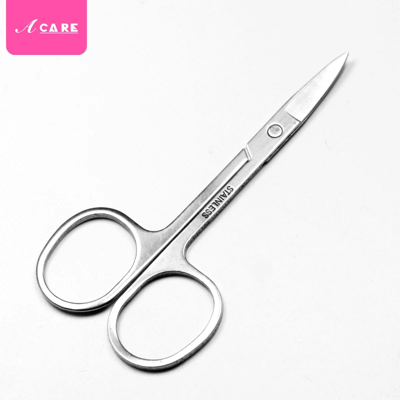 ACARE 1 шт. ножницы для бровей с изогнутой головкой из нержавеющей стали кутикулы