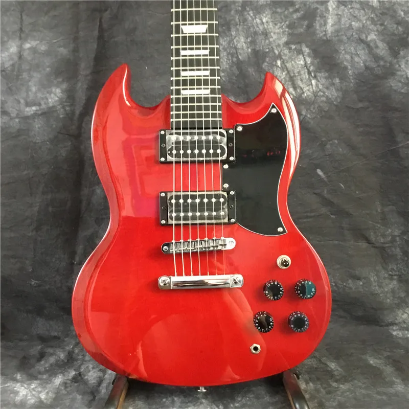 Высококачественная электрогитара, 7-струнная электрогитара, красное дерево, по индивидуальному заказу, высокое качество