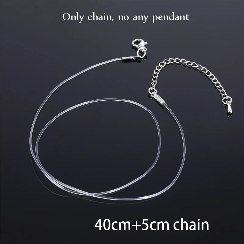 Only Invisible Chain Новое прозрачное рыболовное ожерелье женское серебряное невидимое ожерелье цепочка женское Русалка стразы колье-чокер - Окраска металла: Only Invisible Chain