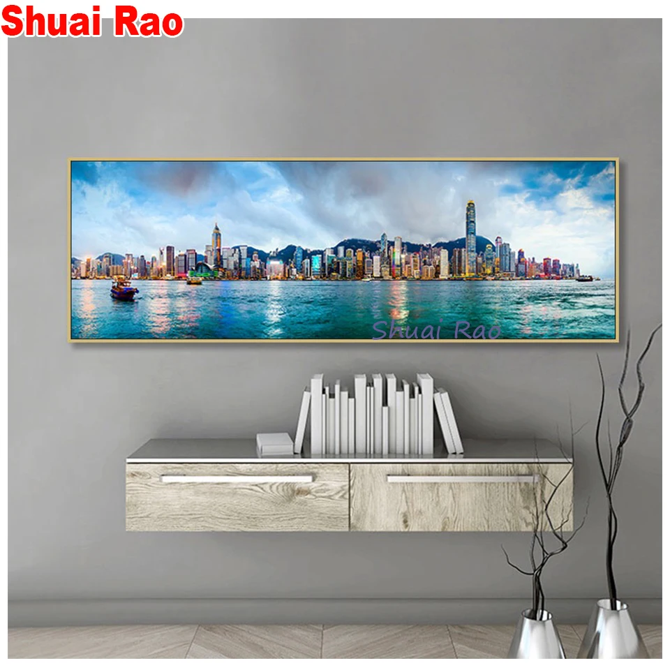 

New 5d diy diamond painting Manhattan landscape,3d cross stitch diamond embroidery mosaic New York City home Decoration,