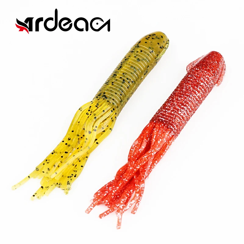 

ARDEA 4pcs Silicone Soft Lure Artificial 124mm/14.7g Souple Worm lure plastic Silica bait bass Fishing lure