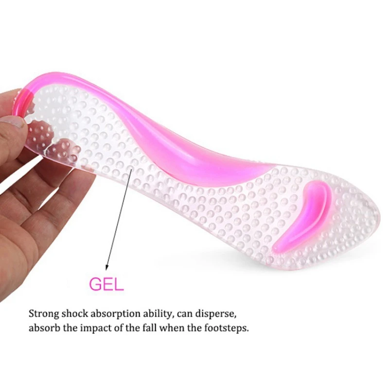 Женская силиконовая гелевая Нескользящая Арка Поддержка полной длины ног