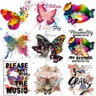 Патчи-бабочки для утюга, нашивки для одежды, Термотрансферная наклейка на одежду, Цветочная аппликация, женская футболка