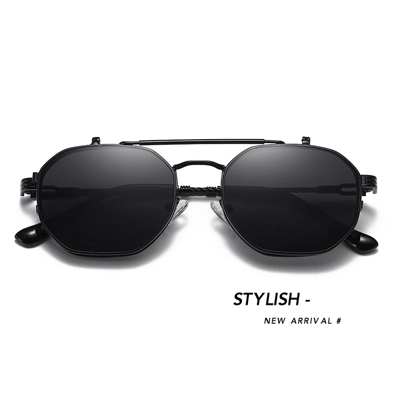 Солнцезащитные очки JackJad 8080 в винтажном стиле стимпанк с откидными линзами Ocean