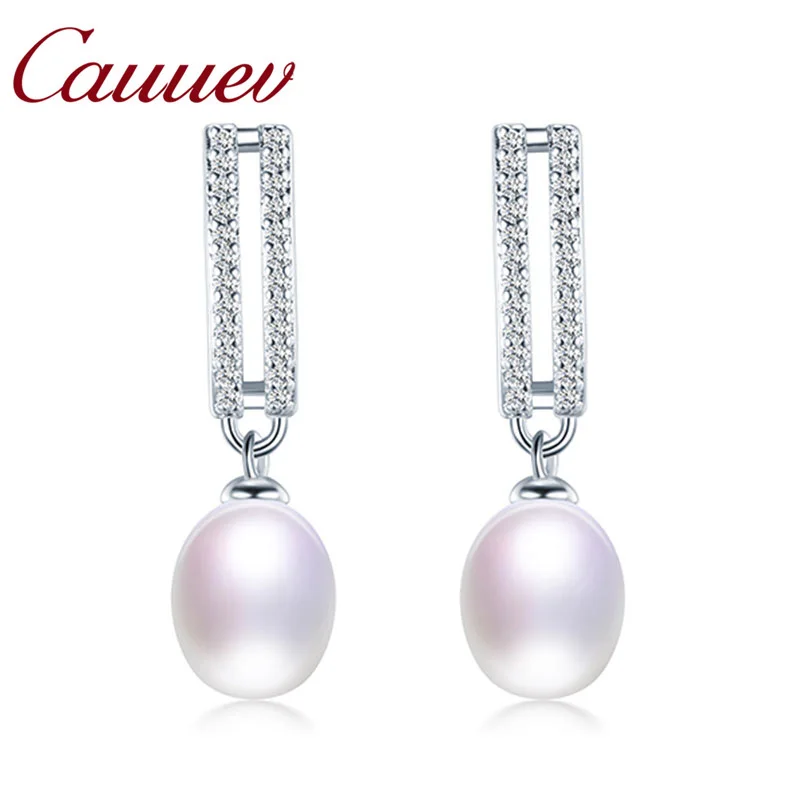 

Серьги-капли женские из серебра 925 пробы с натуральным жемчугом
