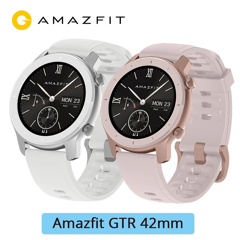Amazfit gps+ GLONASS 42 мм gps Смарт-часы для женщин 50ATM Водонепроницаемый Фитнес-трекер Smartwatch Strava управление музыкой для Android IOS