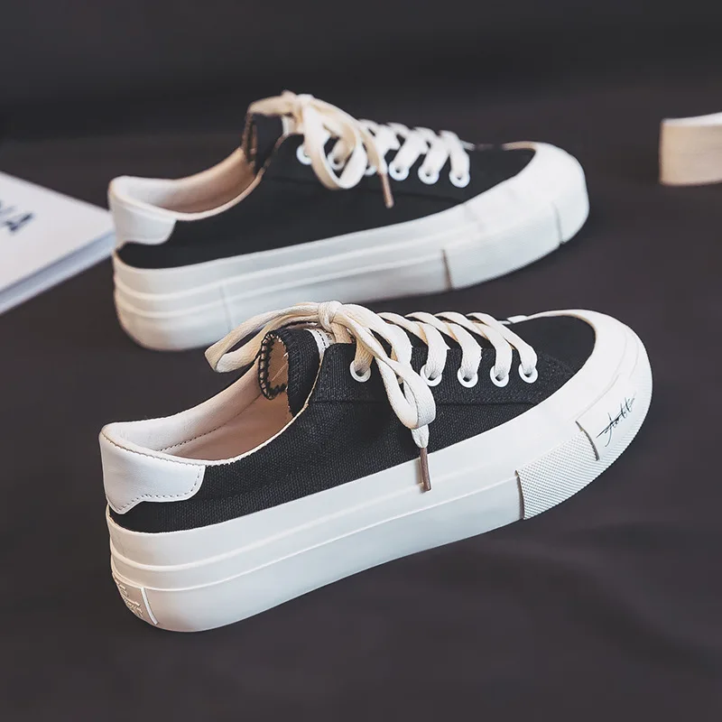 

Canvas Trendy Shoes Woman 2021 Spring Summer New Color Women Shoes Flats Canvas Women Platform Shoes Sneakers Little white shoes
