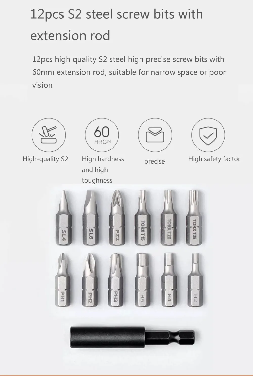 Xiaomi Mijia 3,6 V 2000mAh аккумуляторная батарея Портативная Беспроводная электрическая отвертка с сумкой для хранения винтовые биты для дома